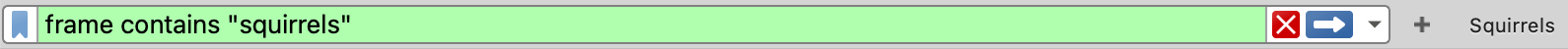 The "Filter" toolbar