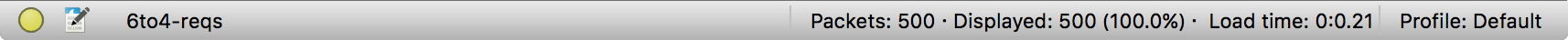 The Statusbar with a loaded capture file