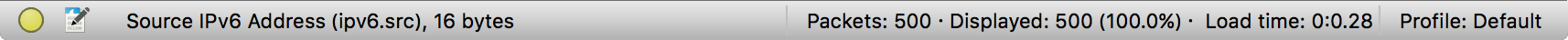 The Statusbar with a selected protocol field