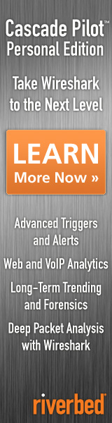 Riverbed Cascade Pilot Personal Edition: Take Wireshark to the Next Level - Advanced Triggers and Alerts; Web and VoIP Analytics; Long-Term Trending and Forensics; Deep Packet Analysis with Wireshark