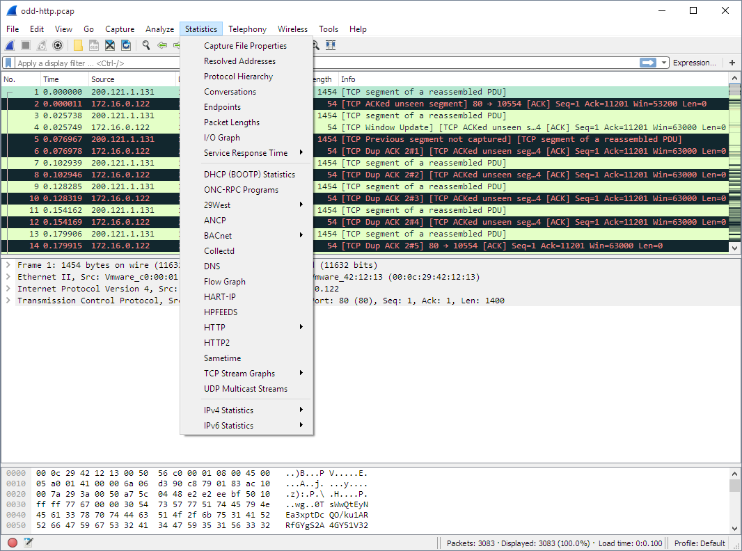 ws statistics menu