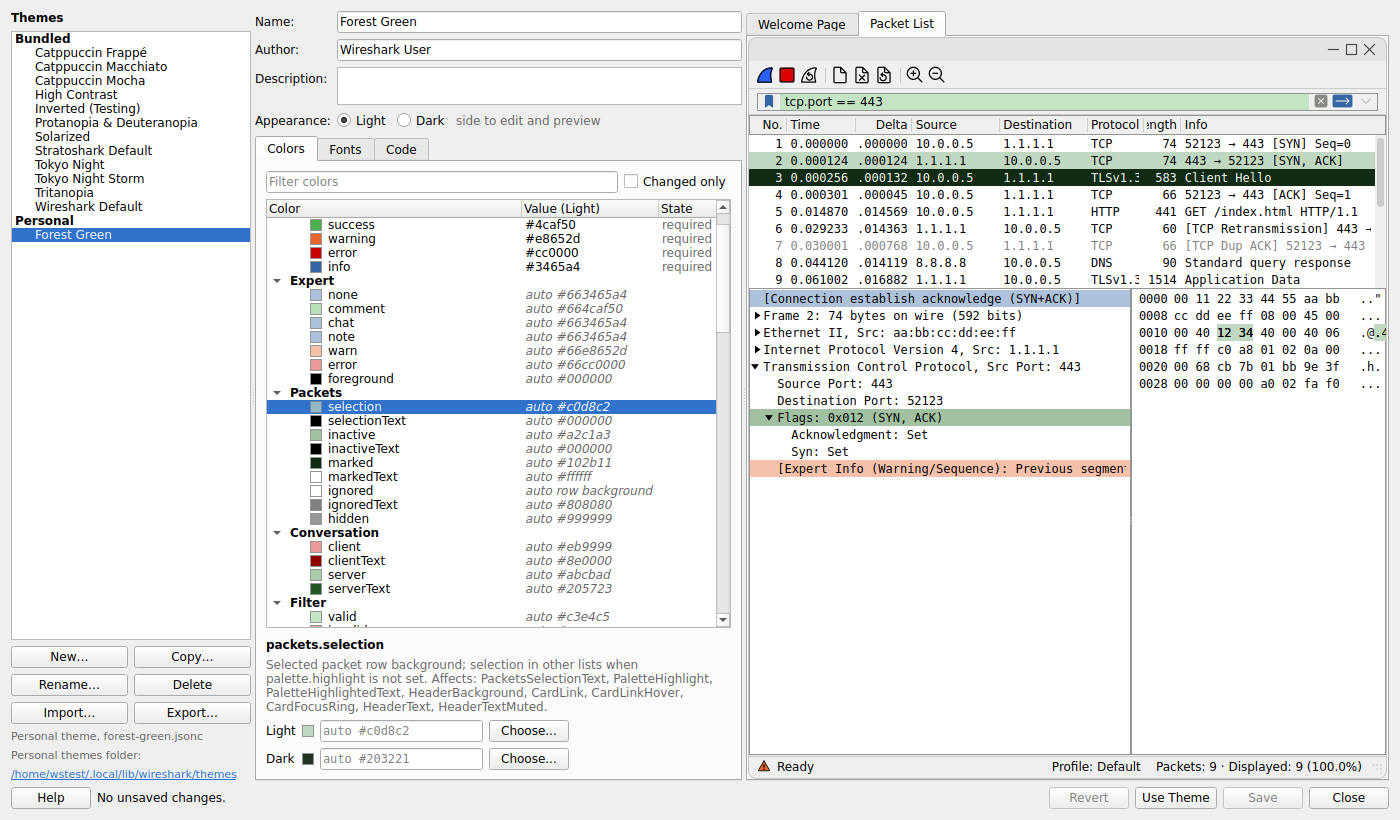ws theme designer click select